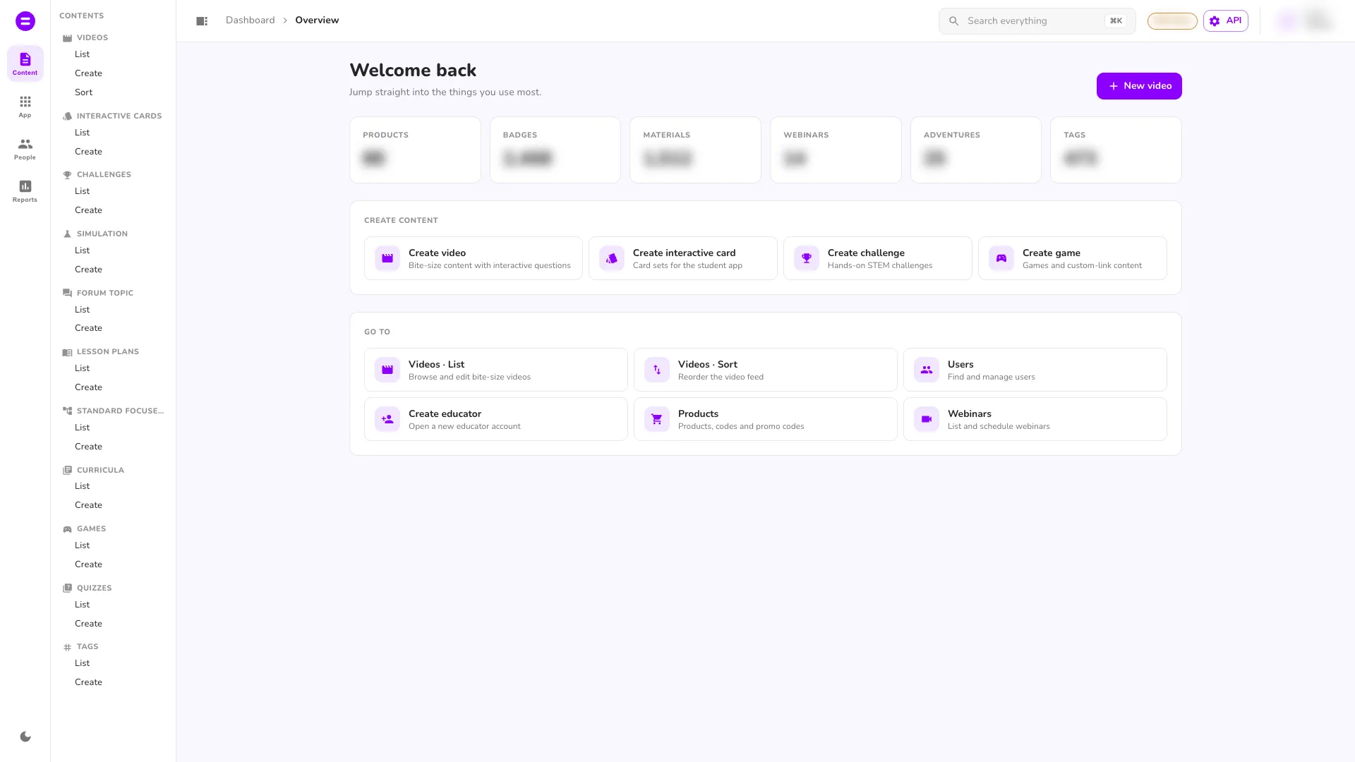 Twin Science Admin Panel